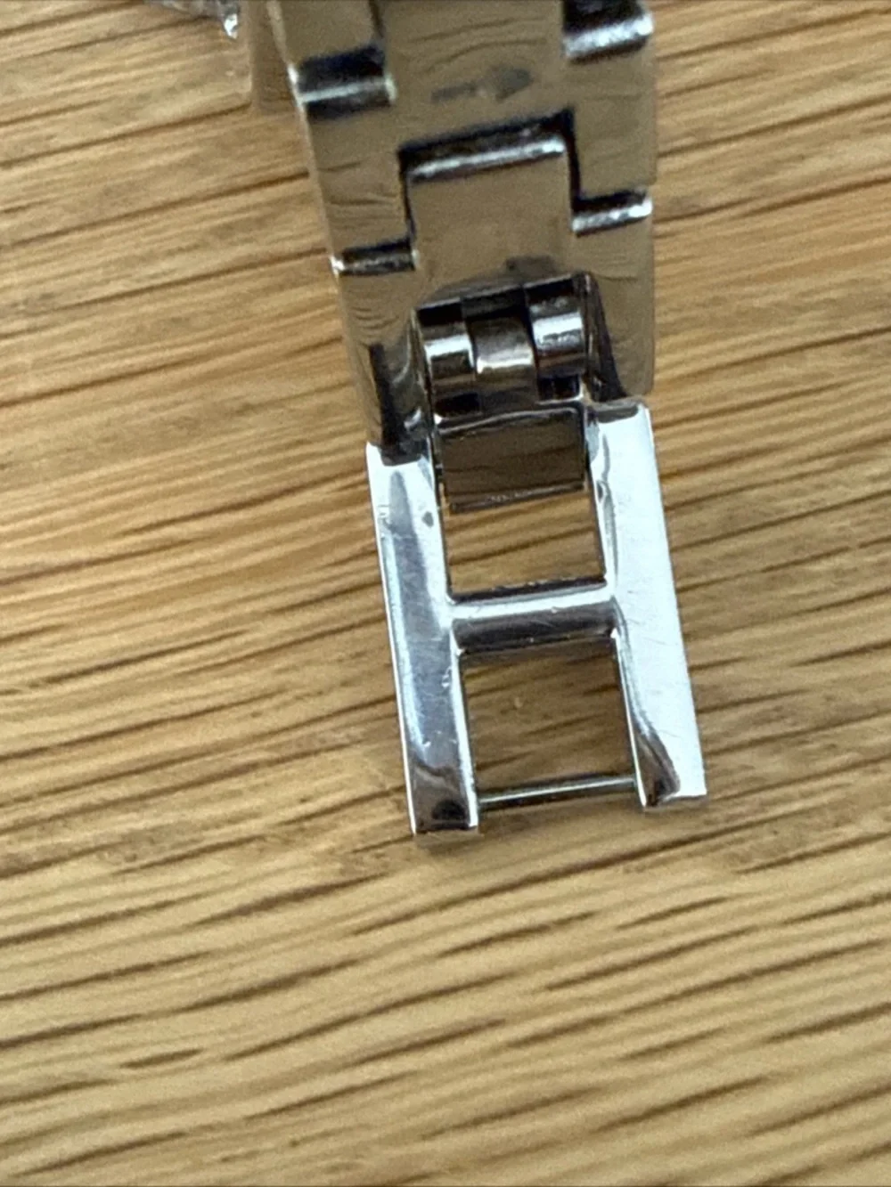 Anne Klein Watch w/ Mother Of Pearl Face. Silver & Gold Tone Adjustable Bracelet